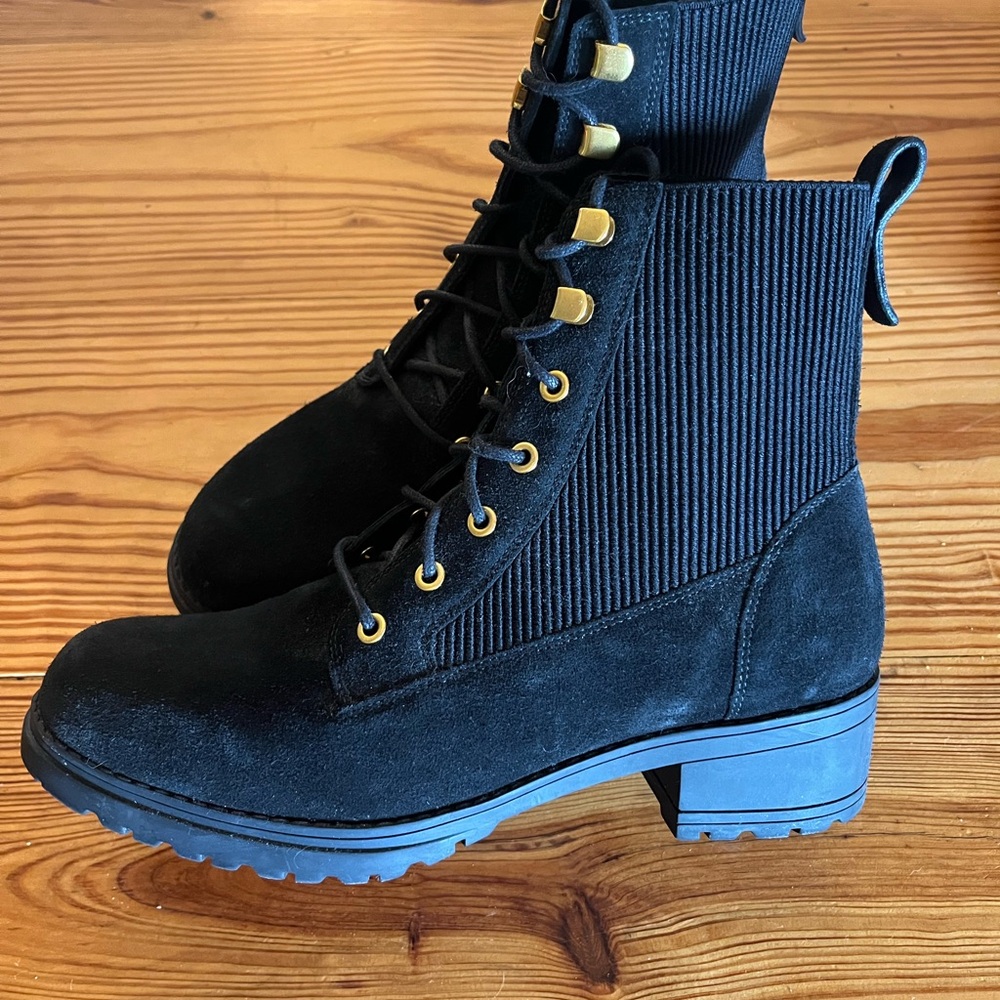 Black Lace-Up Ankle Boots by Cole Haan